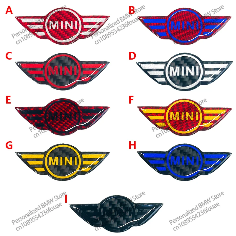 6.5cm Car Steering Wheel Decorative Sticker For BMW Mini Cooper R50 R52 R53 R55 R56 F54 F55 F56 F60 R61 JCW Countryman Styling