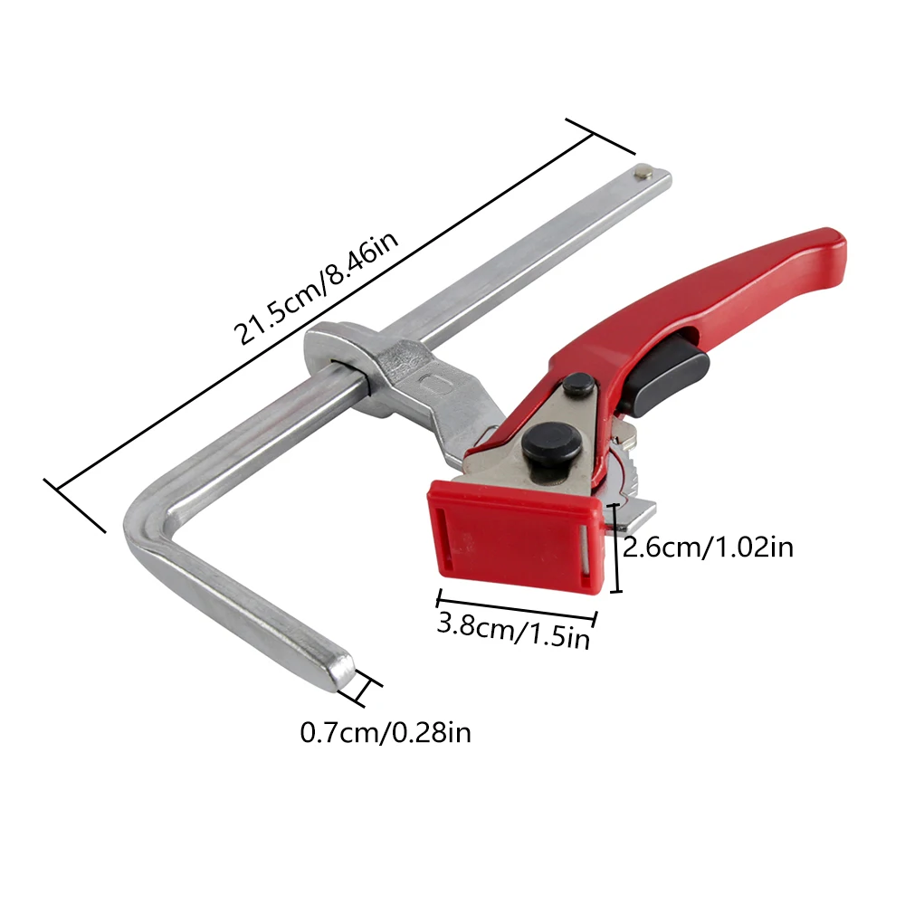 2PC Alloy Steel Upgrade Quick Ratchet Track Saw Guide Rail Clamp MFT Clamp for MFT Table and Guide Rail System Woodworking Clamp