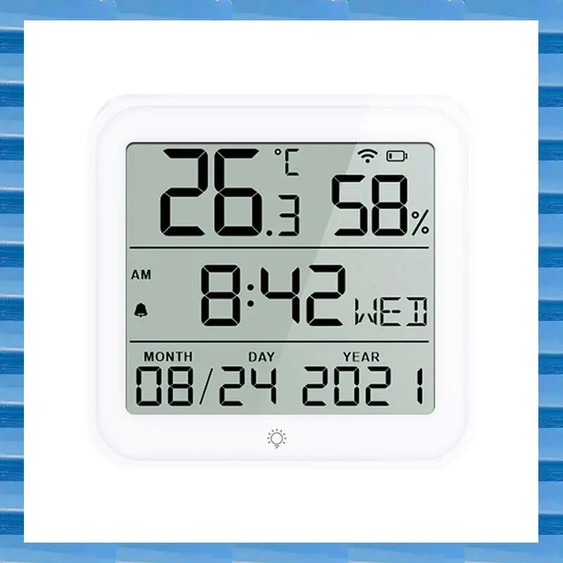 

AT53 Датчик температуры для умного дома Датчик сигнализации температуры в помещении с функцией часов для дома