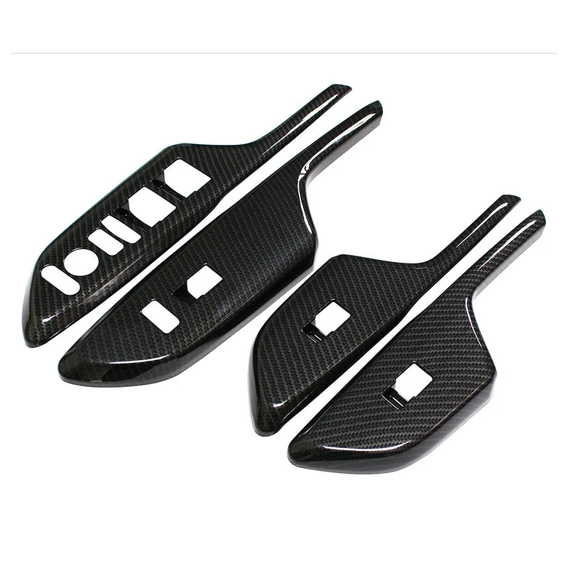 4Pcs Car Window Lift Switch Panel Cover Trim For Honda Civic 2016-2018 2019 2020 ABS Decoration Interior Styling Accessories