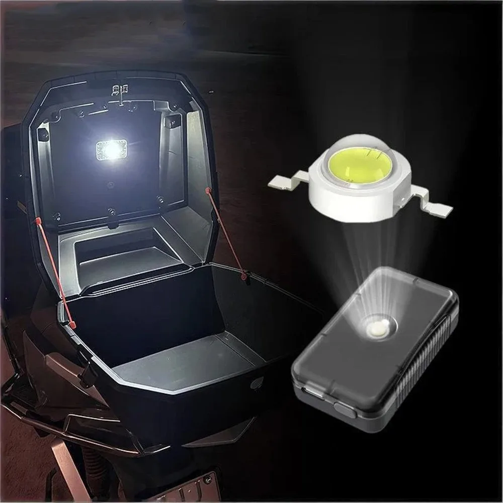 Motorcycle Locomotive Box Sensor Light LED Tail Box Anti-Collision Lamp Convenient Outdoor Fishing Camping Night Light ﻿