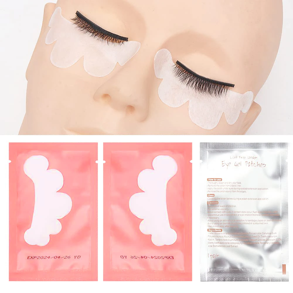 10/50 Pairs Eye Under Gel Pads Cloud Shape Eyelash Extensions Patches Lash Extension Lint Free Under Hydrogel Eye Mask Pads