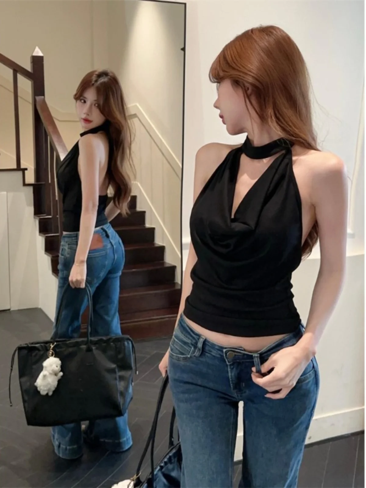 

Черный укороченный топ без бретелек для женщин, летний, сексуальный, с эффектом утяжки талии, короткий жилет, модный образ для девушек, повседневный, цельный, облегающий, из хлопка