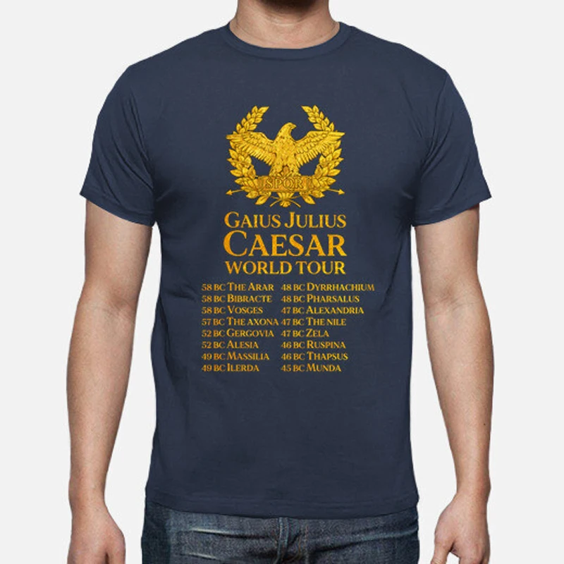 Roman Empire Gaius Julius Caesar World Tour T Shirt. High Quality Cotton, Loose, Big Sizes, Breathable Top, Casual T-shirt S-3XL