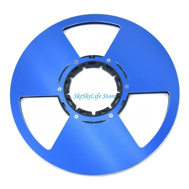 

E65E Aluminum 10inch 3 holes Tape Reel Smooth Empty Take Up Reel Enhances Auditory