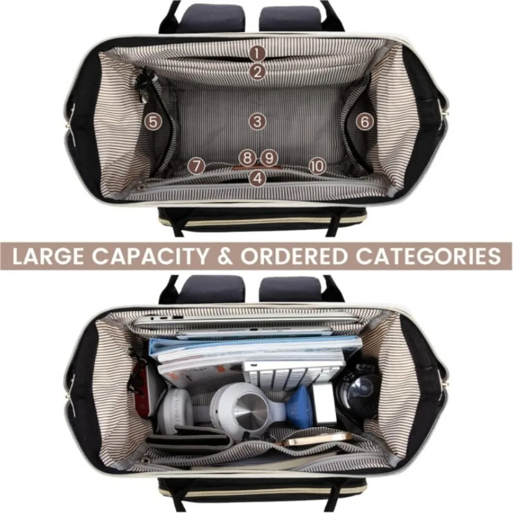 New Large Capacity Backpack Waterproof with USB Charging Port Fits 15.6 Inch Laptop Bag Travel Work Anti-theft Bag for Traveling