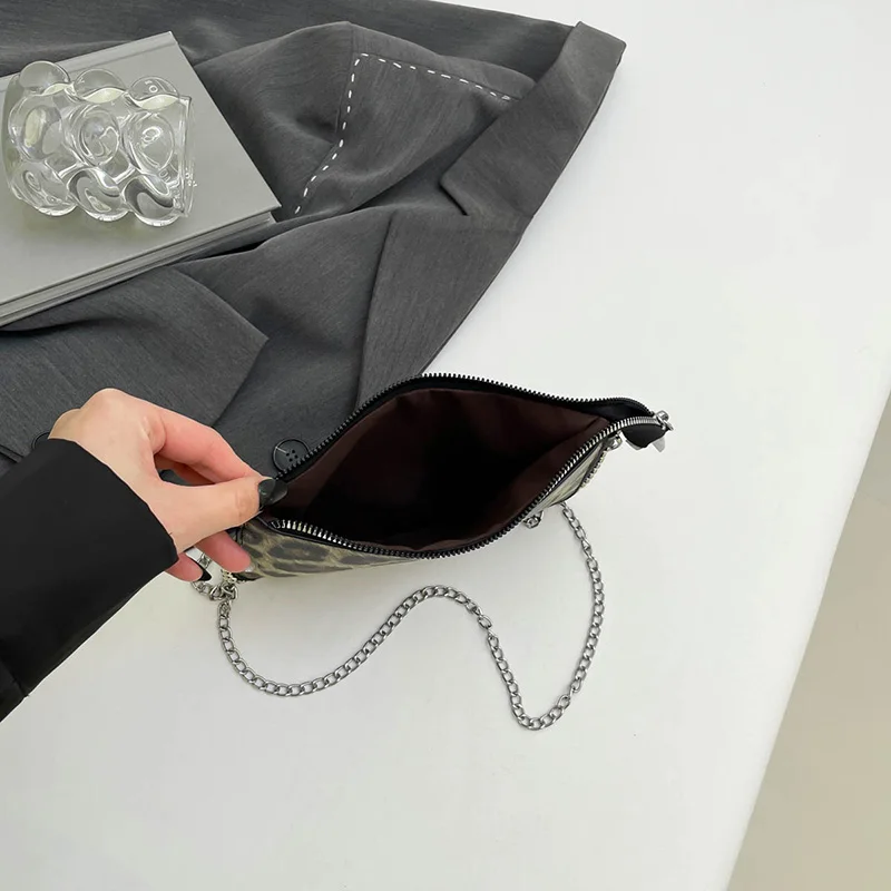 Einfarbige Umhängetaschen für Damen, modische Ketten-Handytaschen, modische Schulter-Messenger-Tasche, Sac A Main für Frauen – Detail 12