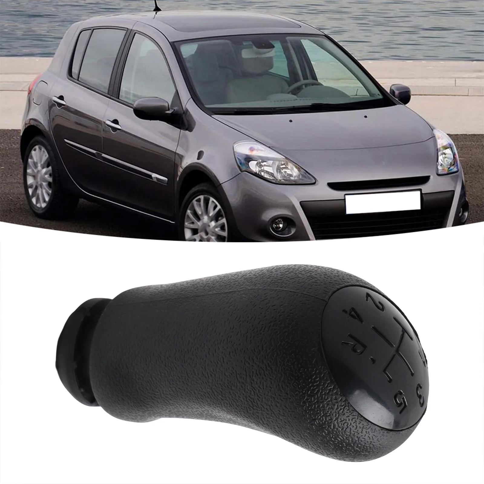 

Стильная черная ручка переключения передач для Renault, Clio III и MEGANE II, обеспечивающая удобную ручку вождения