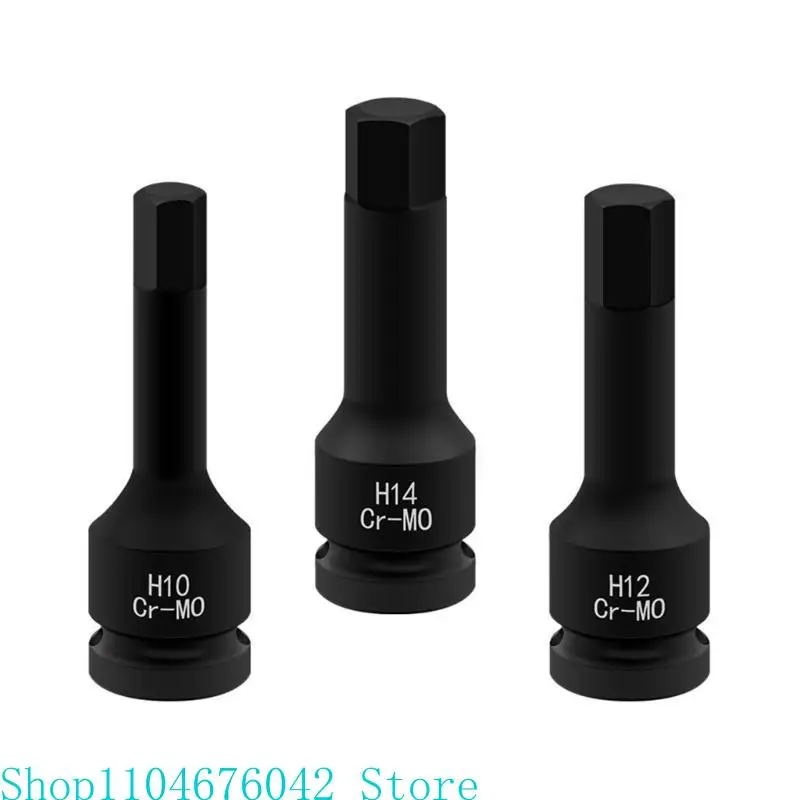 

5asd Pneumatics Hexagonal Socket Set with Multiple Size Impact Hexagonal Bit for Workshop and Home