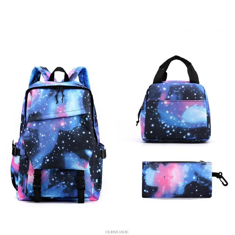 3pcs Lilo And Stitch Backpack Simple Harajuku Female Male Lovely Student School Bag Large Capacity Light Laptop Travel Knapsacks