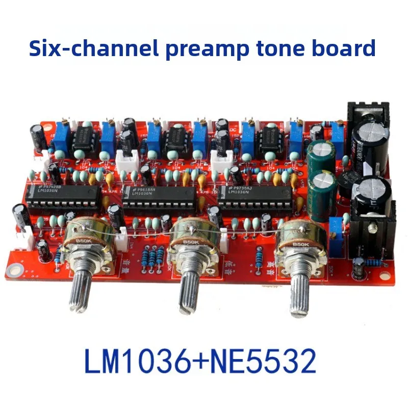 

5.1 channel 6 channel power amplifier preamp tone board ne5532+lm1036 kit digital finished board