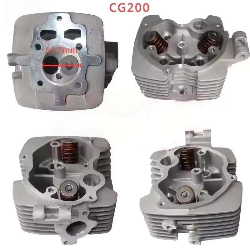 for ZS200 CG200 CG150 CG125 Wind Cooled Engine Parts 63.5mm Motorcycle Engine Cylinder Head Assembly