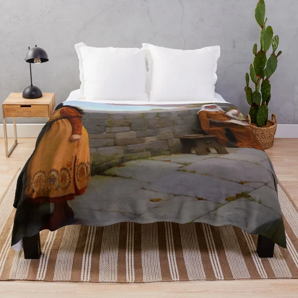 

Edmund Blair Leighton - The Hostage [1912] Print Edmund Blair Leighton Throw Blanket