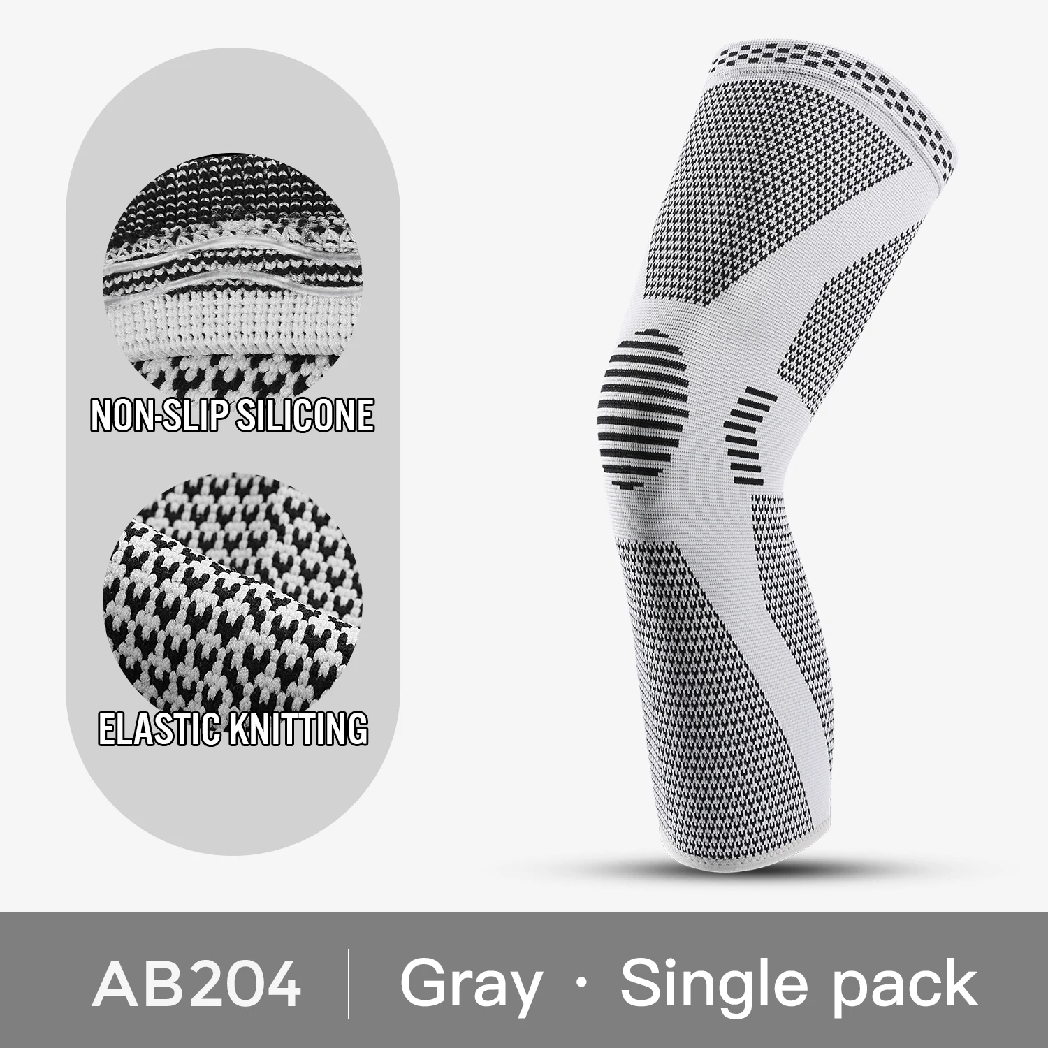 Gebreide nylon sportkniebeschermers Driedimensionale compressie met aanscherping Ademende warme beschermende uitrusting voor heren en dames