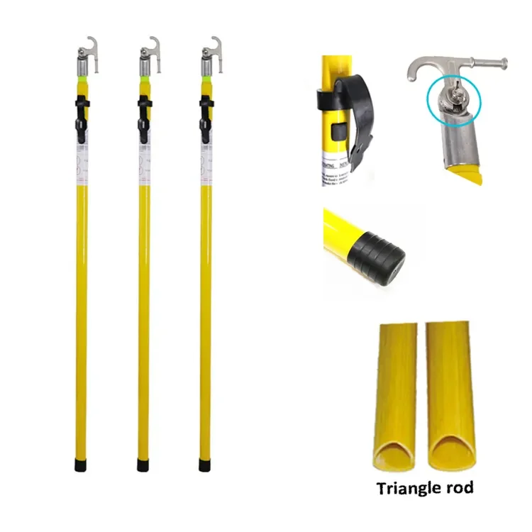 

Fiberglass Electric Extendable High Voltage Operating Rod Telescopic Hot Stick