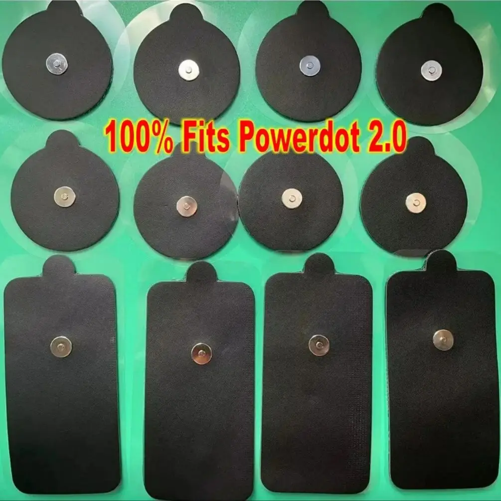 24pcs(2sets) Black Replacement Magnetic buckle electrode pads for Tens EMS muscle stimulation Massager PowerDot 2.0 image 3