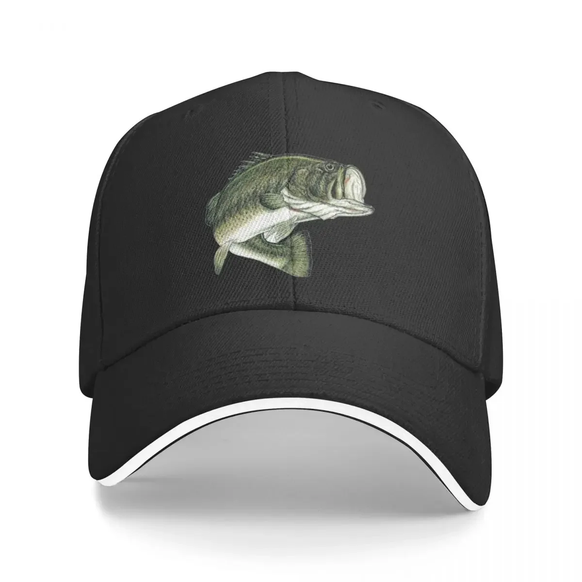 Largemouth Bass Baseball Cap Fish Men Women Custom Logo Trucker Hat Summer Casual Hunting Camping Adjustable Baseball Caps