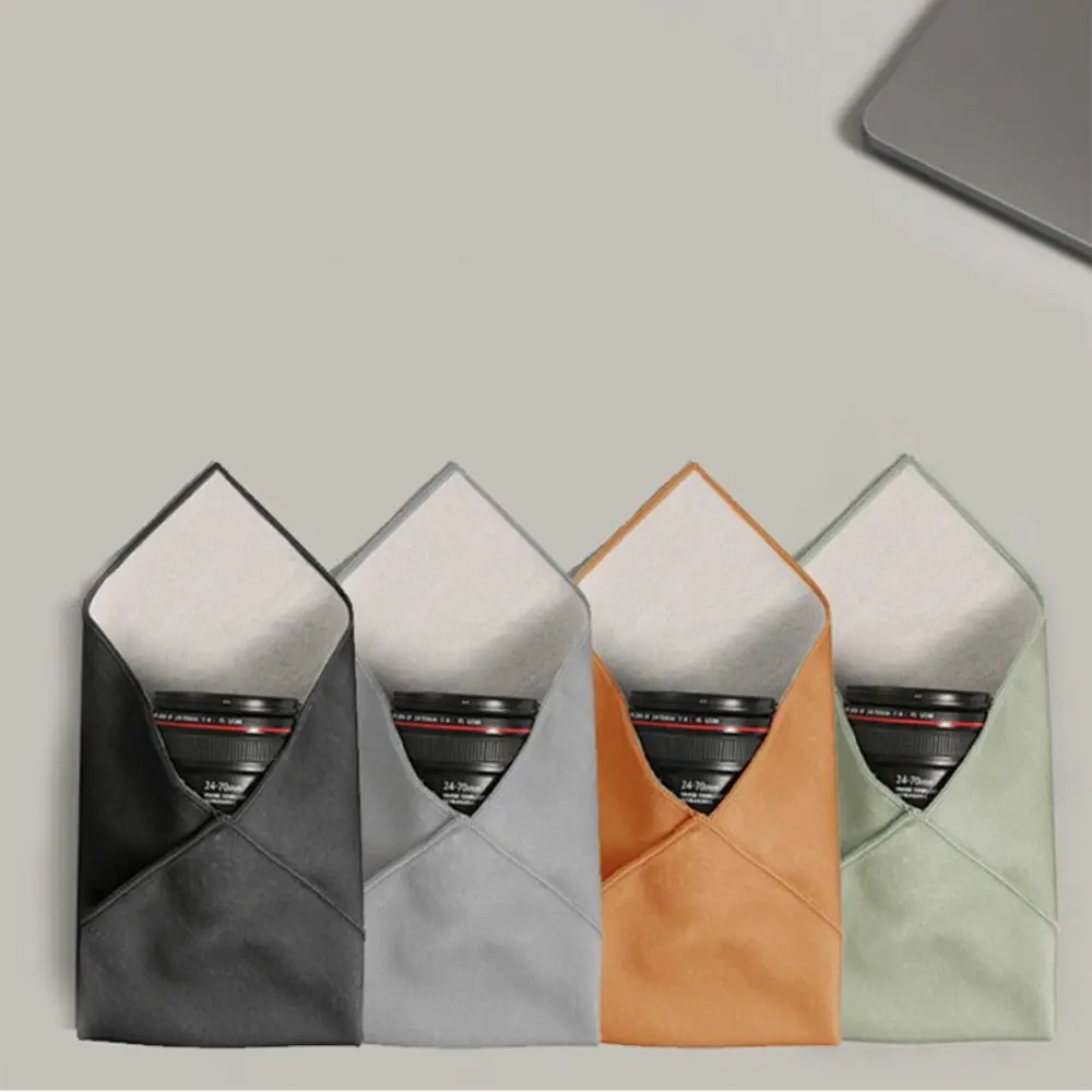 Folding Cloth Self-adhesive Camera Storage Bag Wrapping Cloth Plush Photography Camera Protective Wrap Wear Resistant Soft