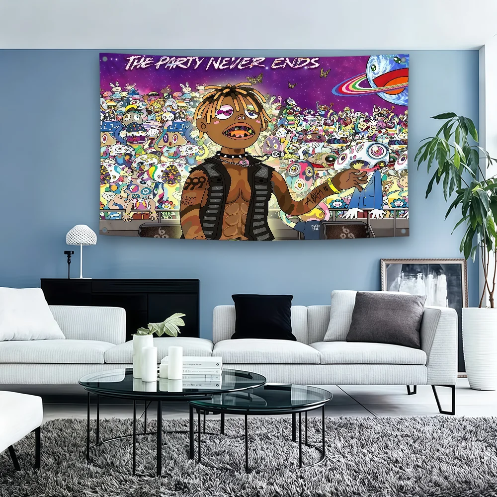 Singer J-Juice WRLD Flag Polyester Banner Flags For Party Club  Restaurant Bar Outdoor Interior Wall Paper Decoration Banner