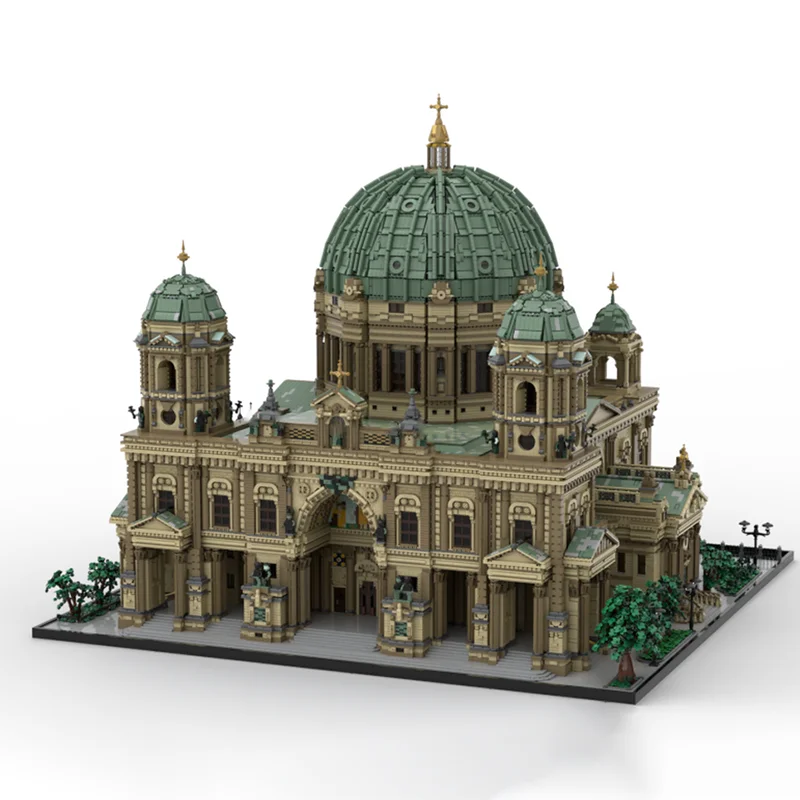 Blocs de Construction Moc modulaires, modèle de cathédrale de Berlin, technologie en brique, assemblage à monter soi-même, jouet de scène célèbre, ensemble de cadeaux de vacances