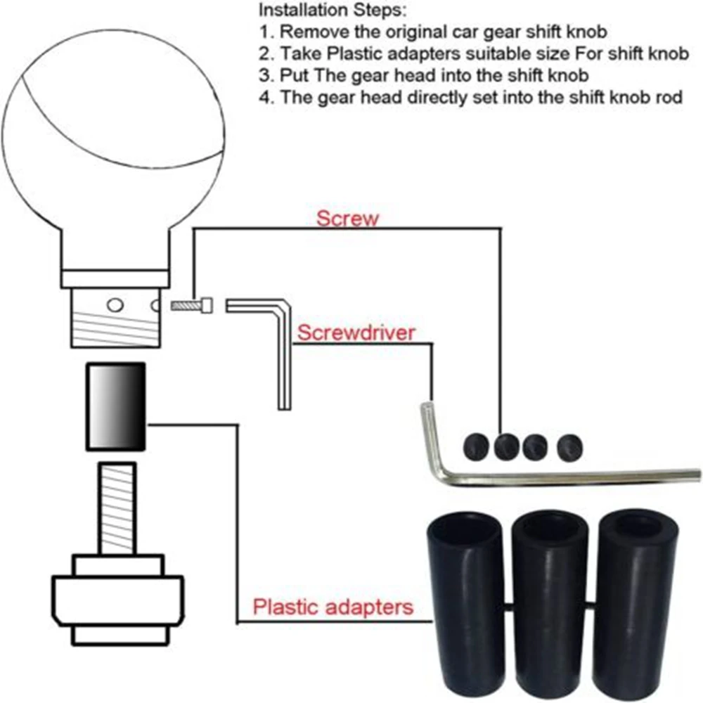 Universal 5 Speed Manual Ball Shift Knob for Logitech G923 G29 G27 G25 TH8A for ETS2&ATS