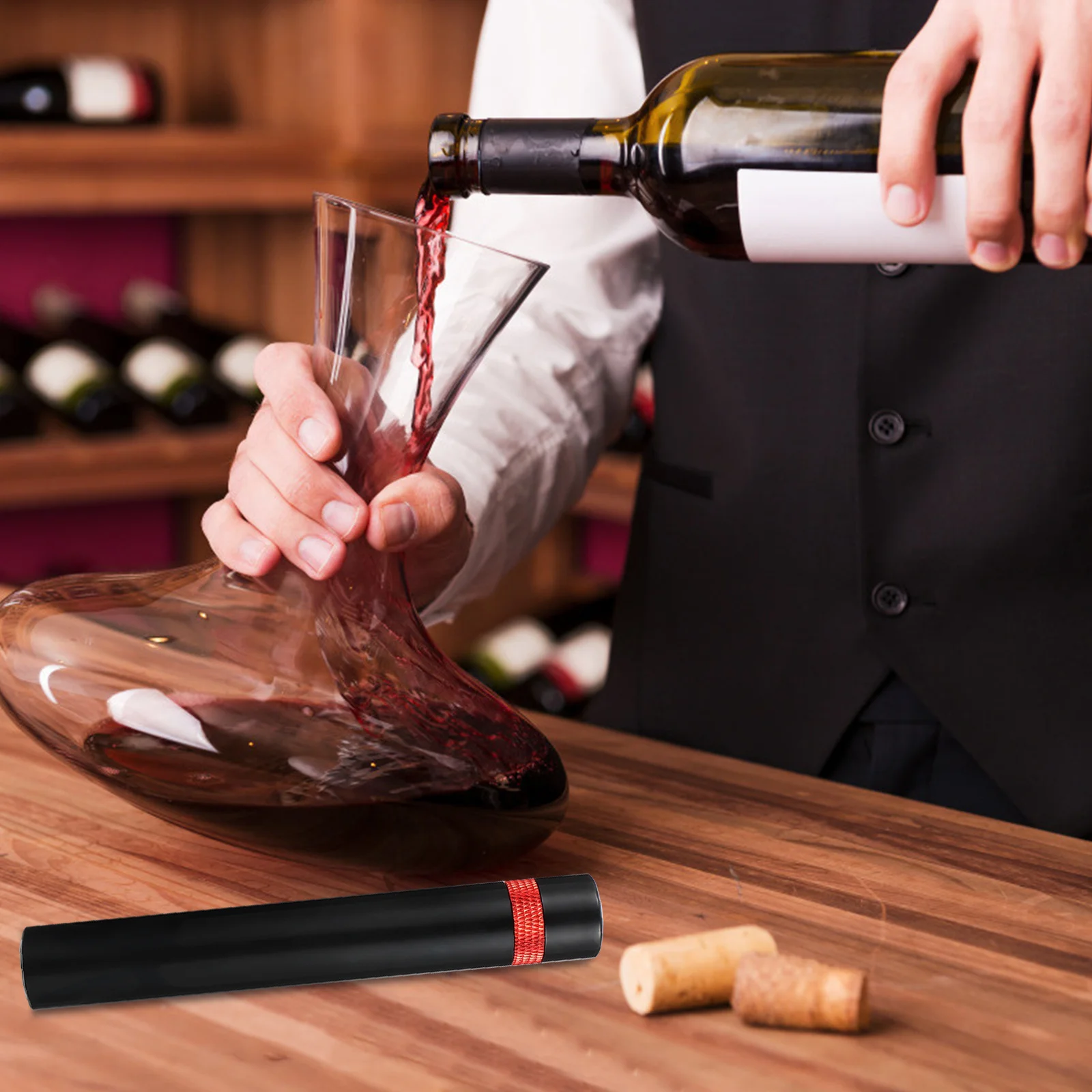 Abridor de vino a presión de aire, dispositivo portátil para apertura de botellas, herramienta Manual multifuncional, sacacorchos de vino tinto, accesorio de barra de cocina, 1 ud.