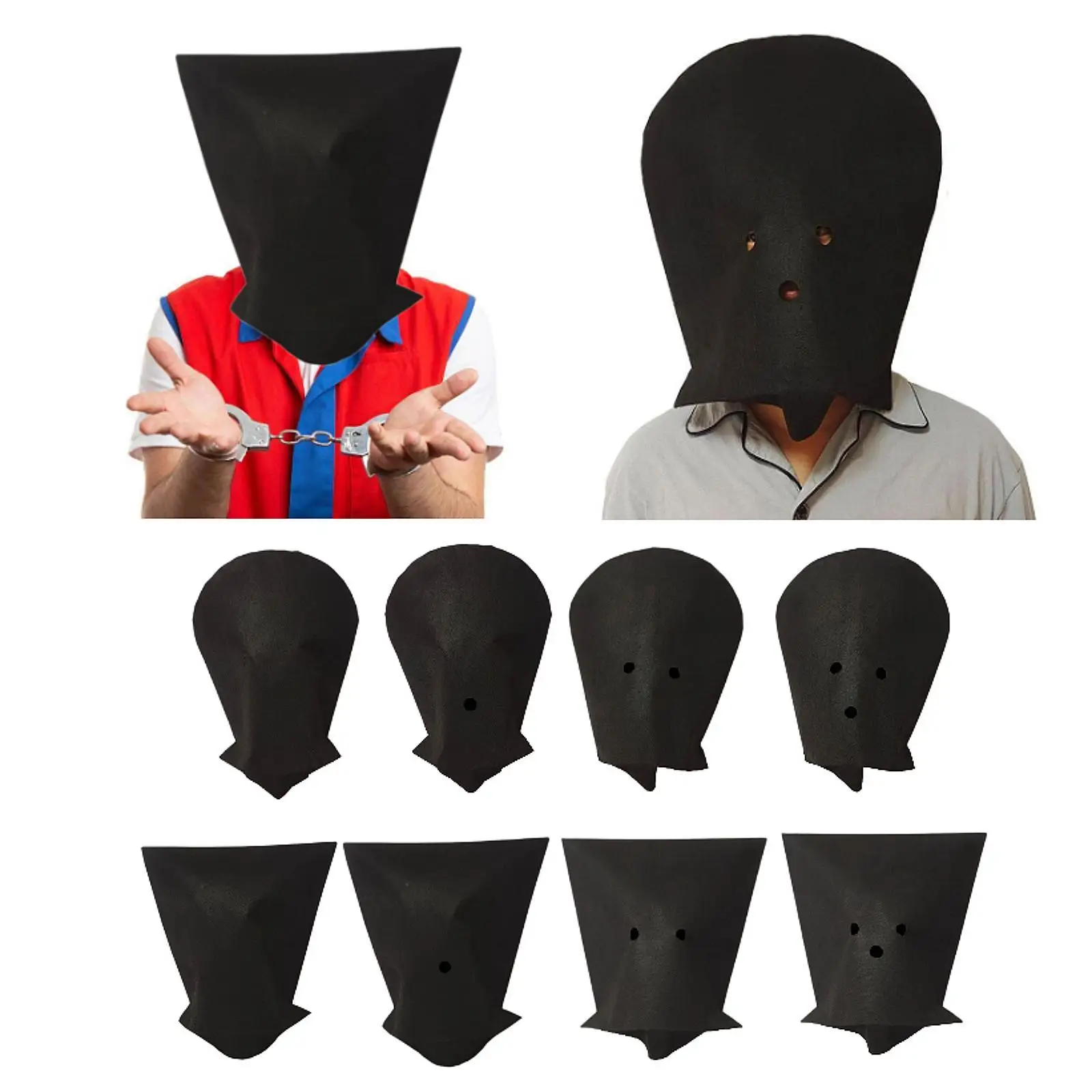 Masque de Cosplay d'Halloween, couvre-chef noir, respirant pour adultes, pour mascarade, Mardi Gras, carnaval, fête de vacances