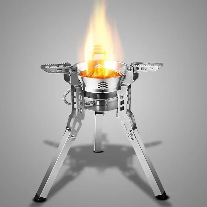 

Outdoor Portable Gas Stove Camping High Power Large Support Folding Strong Firepower Furnace Boiling Water Cooking