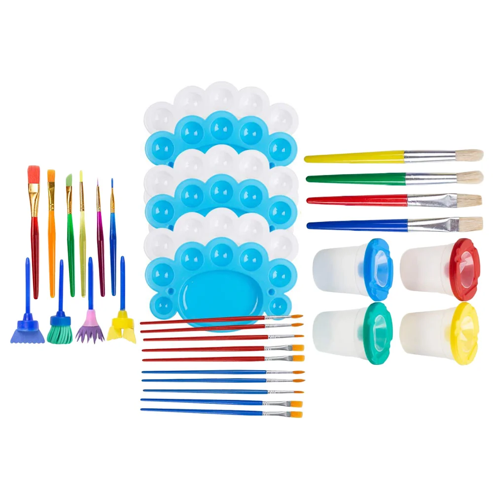 

Painting Supplies Miniature Tools Watercolor Paints for Kids Students Brush Kit Toddler