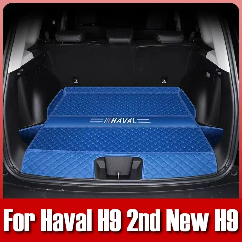 

Автомобильные аксессуары 2024 2025 для Haval H9, 2nd New H9, защита багажника, коврик из искусственной кожи, водонепроницаемая подкладка для багажника, ковры