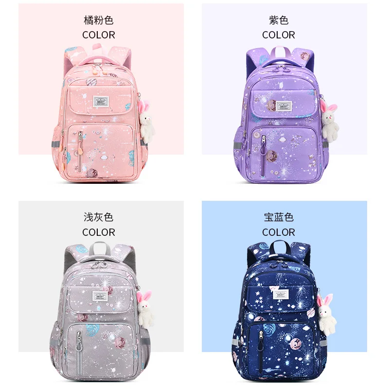 Mochila ortopédica para niños y niñas, morral escolar de dibujos animados, impermeable, 2024