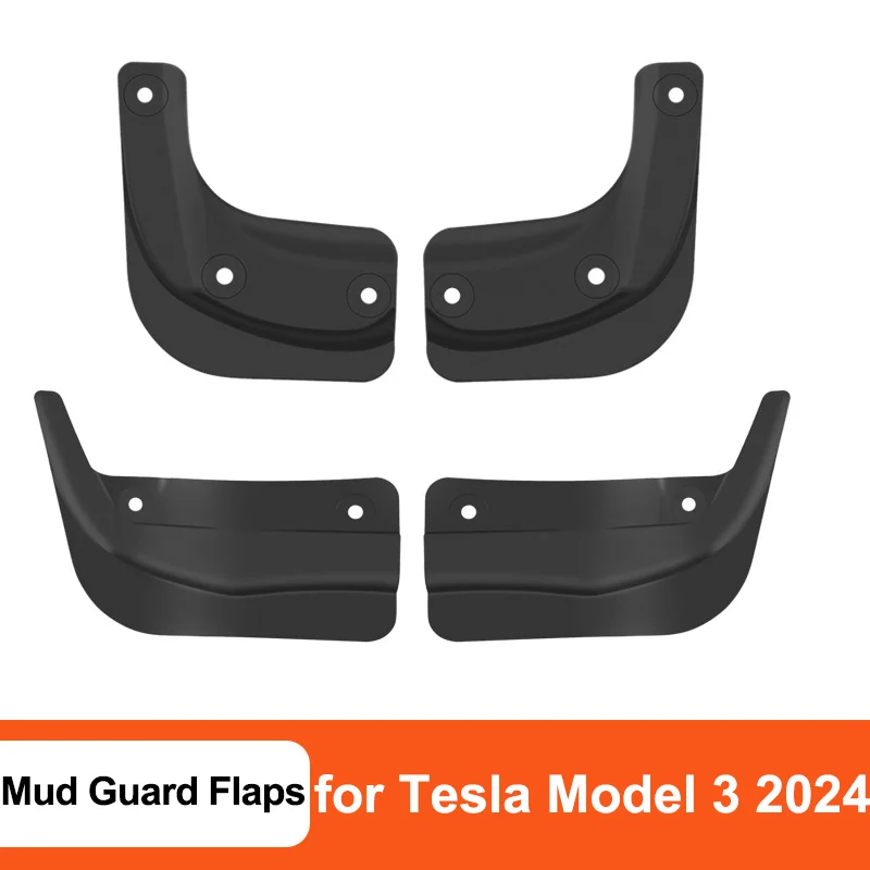 for Tesla Model 3 Highland 2024 Mud Flaps Official Original Mudguard Front Rear Wheel Fenders Splash Guards New M3H Accessories