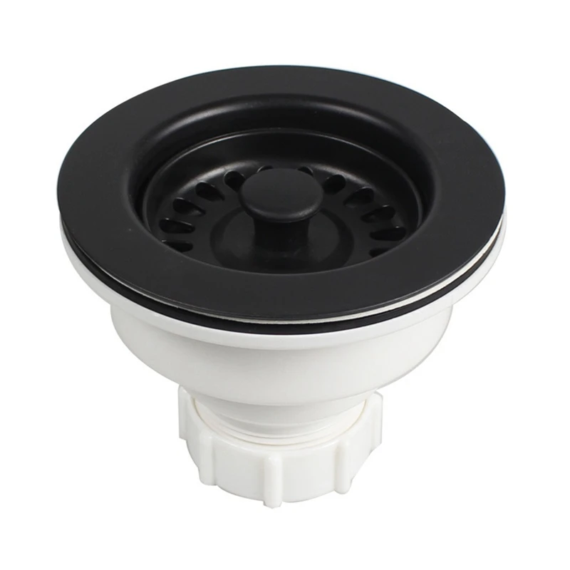 Kitchen Sink Drain Plastic With Strainer Basket Drain Stopper Diameter 114Mm For Kitchen Quartz Stone Sink