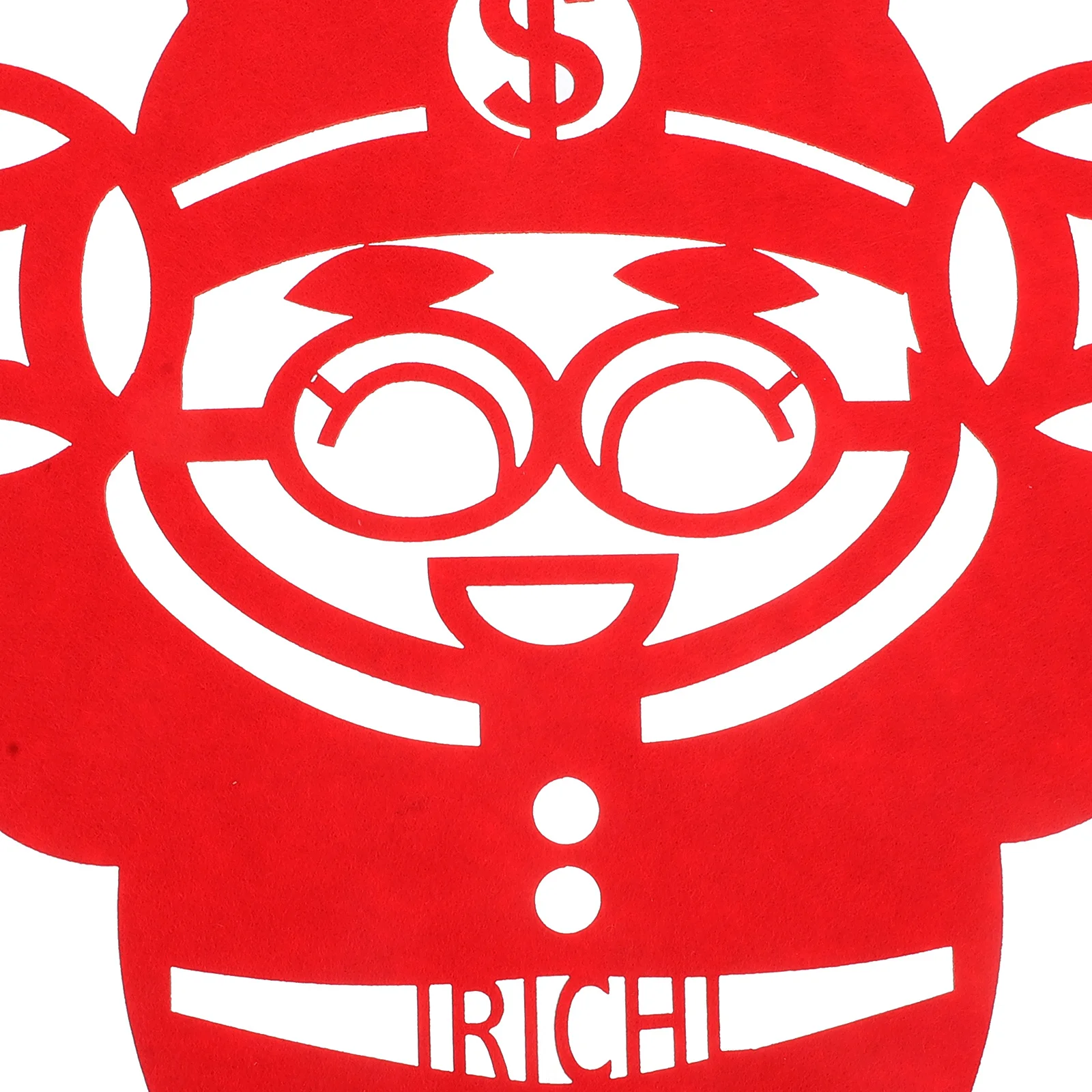 

2Pcs New Year Lucky Character Door Stickers Creative Spring Festival Decor Front Door Home Office Lucky Character Party