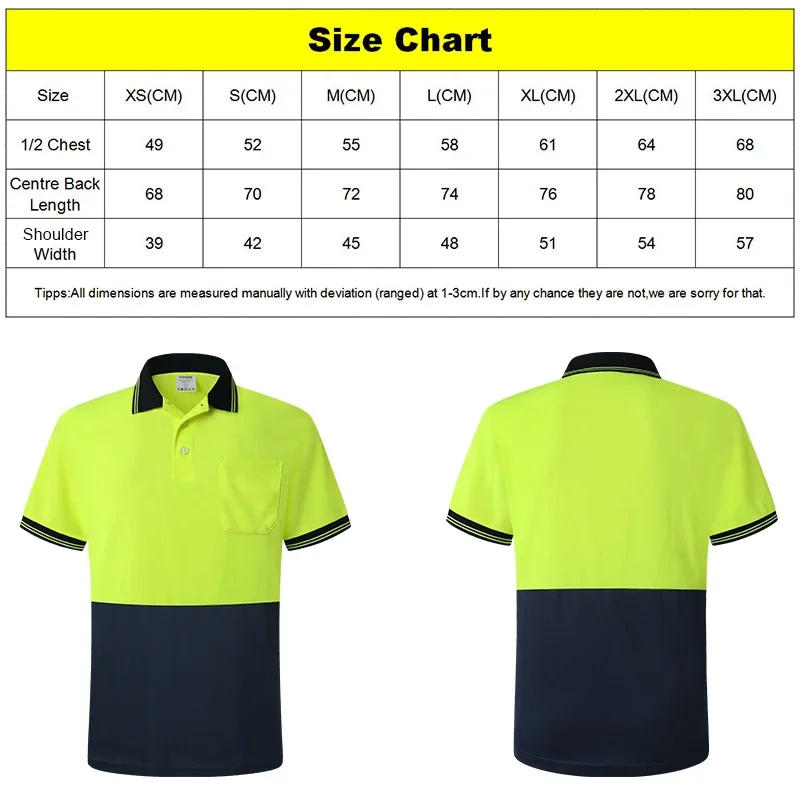 여름 대비 색 작업 폴로 티 셔츠 남성용 반팔 티셔츠 빠른 건조 투톤 작업복 티셔츠 탑 의류
