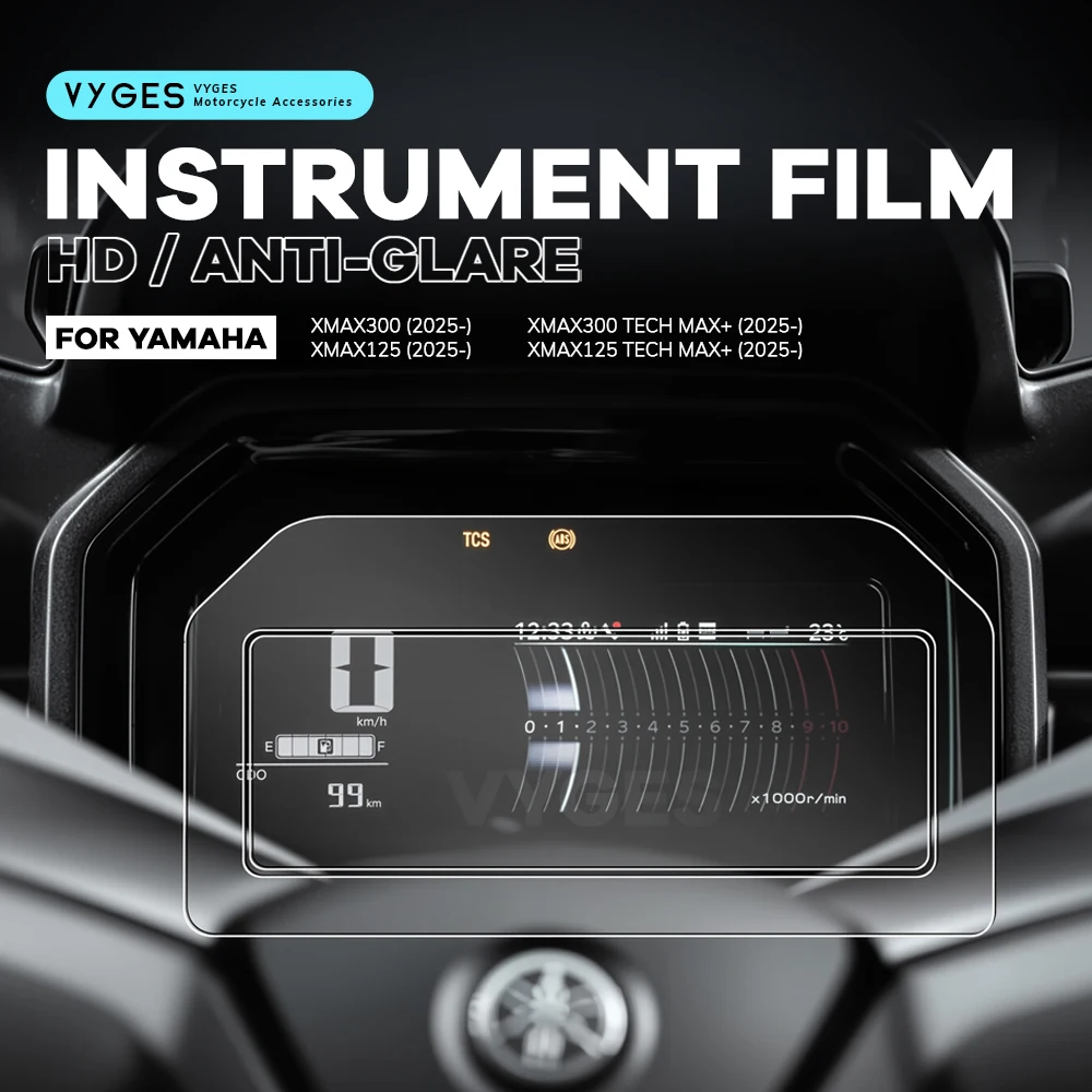 

Защитная пленка для TFT-дисплея мотоциклов YAMAHA XMAX300 Tech MAX+ и XMAX125 Tech MAX+ 2025 года выпуска, защитная пленка для приборной панели