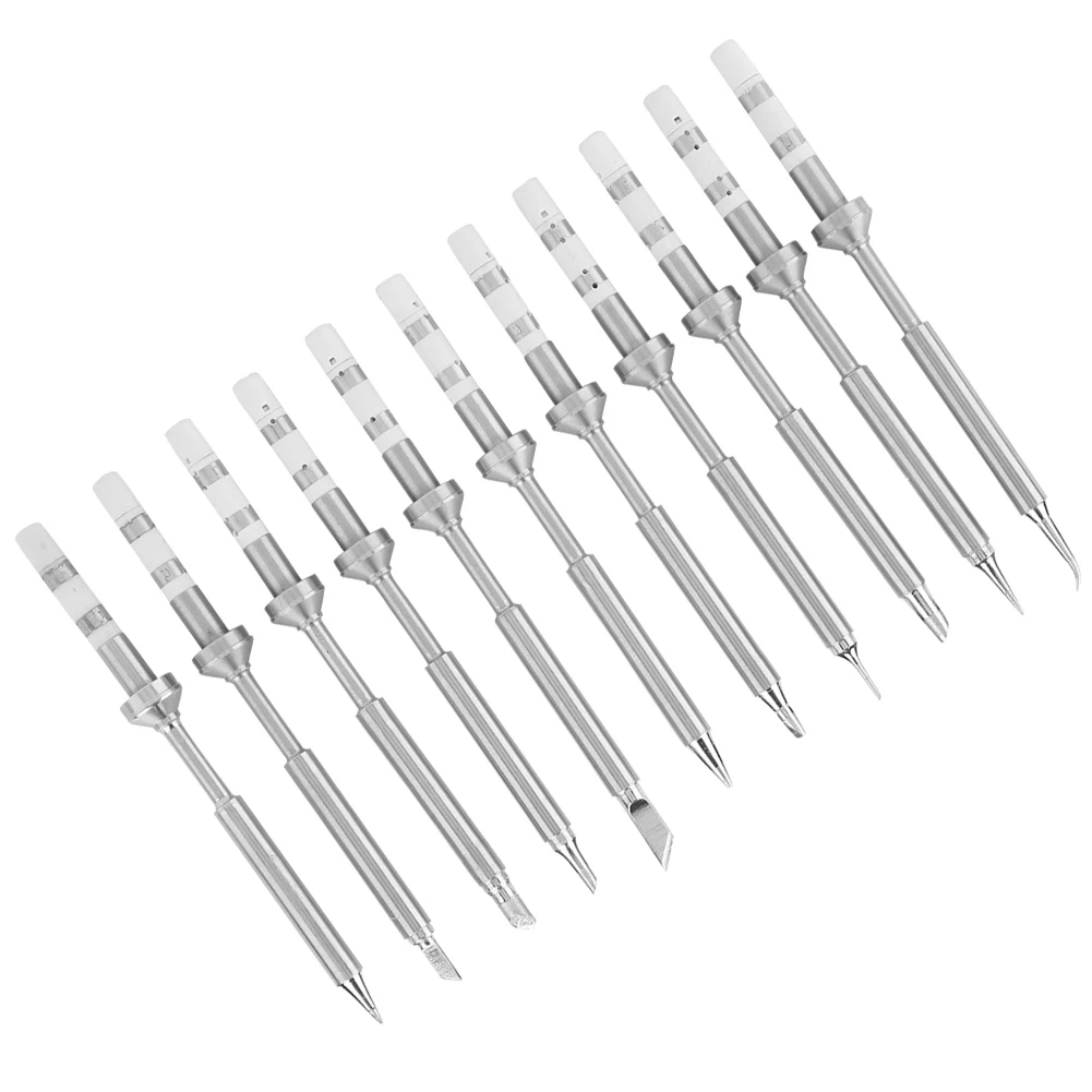 Mini Stainless Steel Soldering Iron Tips Replacement for TS100 Soldering Iron (11Pcs Set)