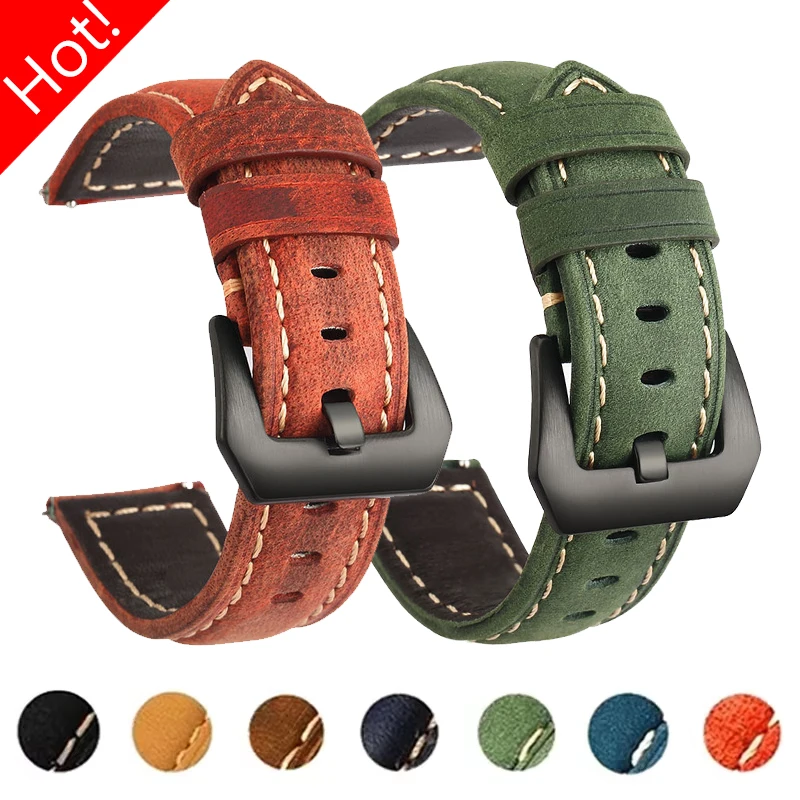 20Mm 22Mm Matte Lea… - image