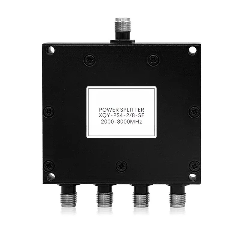 XQY-PS4-2-8-SE 2000 8000MHz -Female Four-Channel WiFi RD Test Grade Microstrip Power Splitter/Combiner 20W Guangdong