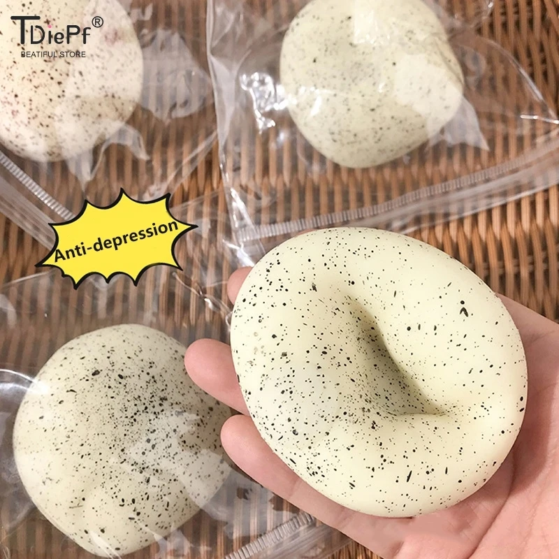 Fluid Sesame Bun Mochi Pinch Music Squishy Toys Creative Slow Rebound Super Soft Simulation Mochi Balls Kids Stress Relief Toys