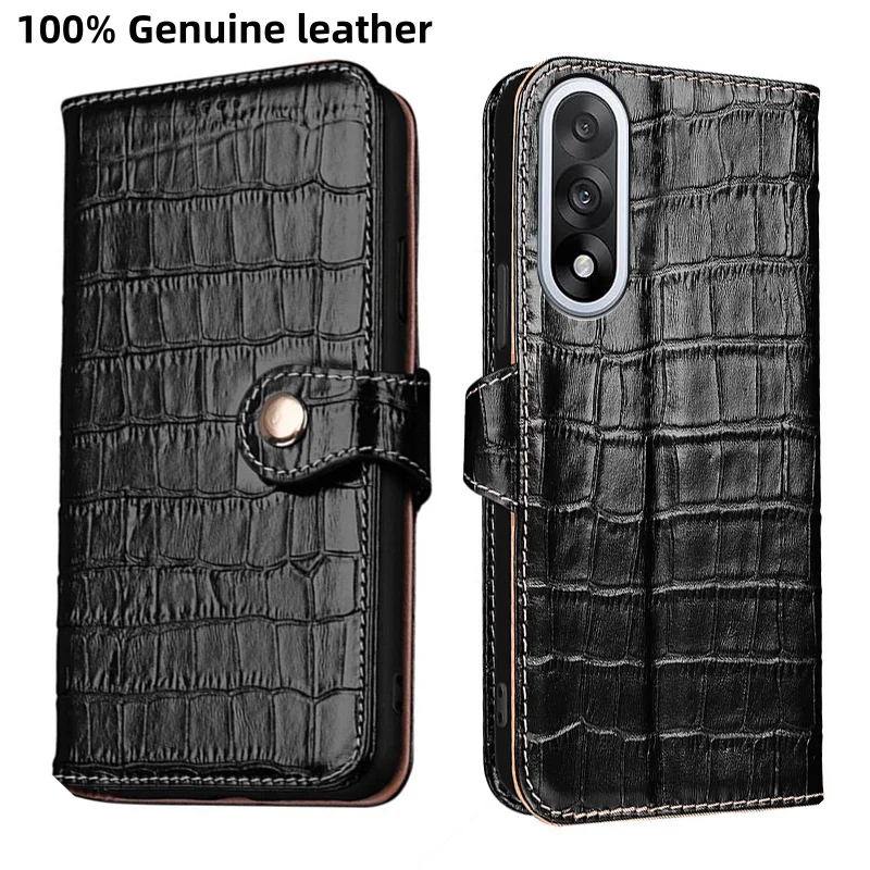 

Чехол-бумажник с текстурой крокодила из натуральной кожи для OnePlus Nord 5 CE5 4 CE4 CE3 Lite N30 SE 3, противоударный чехол для телефона