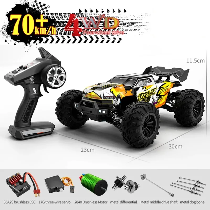 

JJRC 70 км/ч RC внедорожник 1:16 4WD высокоскоростные автомобили со светодиодной подсветкой 2,4G индукторные бесщеточные автомобили с дистанционным управлением детские игрушки