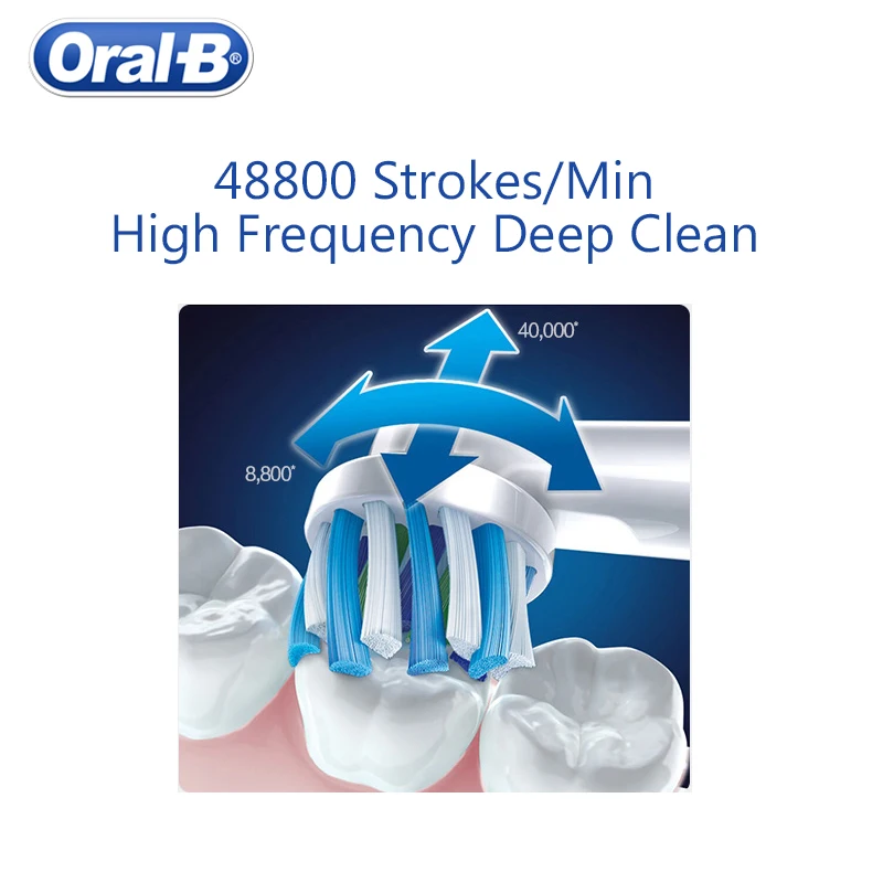 Oral B Pro2000 Electric Toothbrushes 3D Sonic Rotation Teeth Whitening 2 Modes Visible Pressure Sensor Rechargeable Waterproof