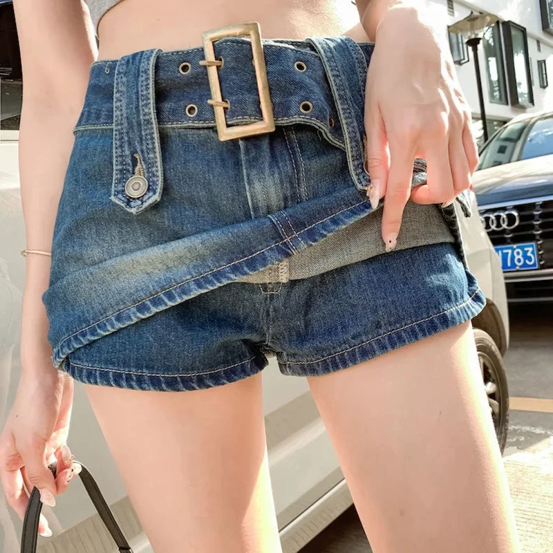 

new summer young female women girls fashion casual sexy mid waist Denim shorts skirts