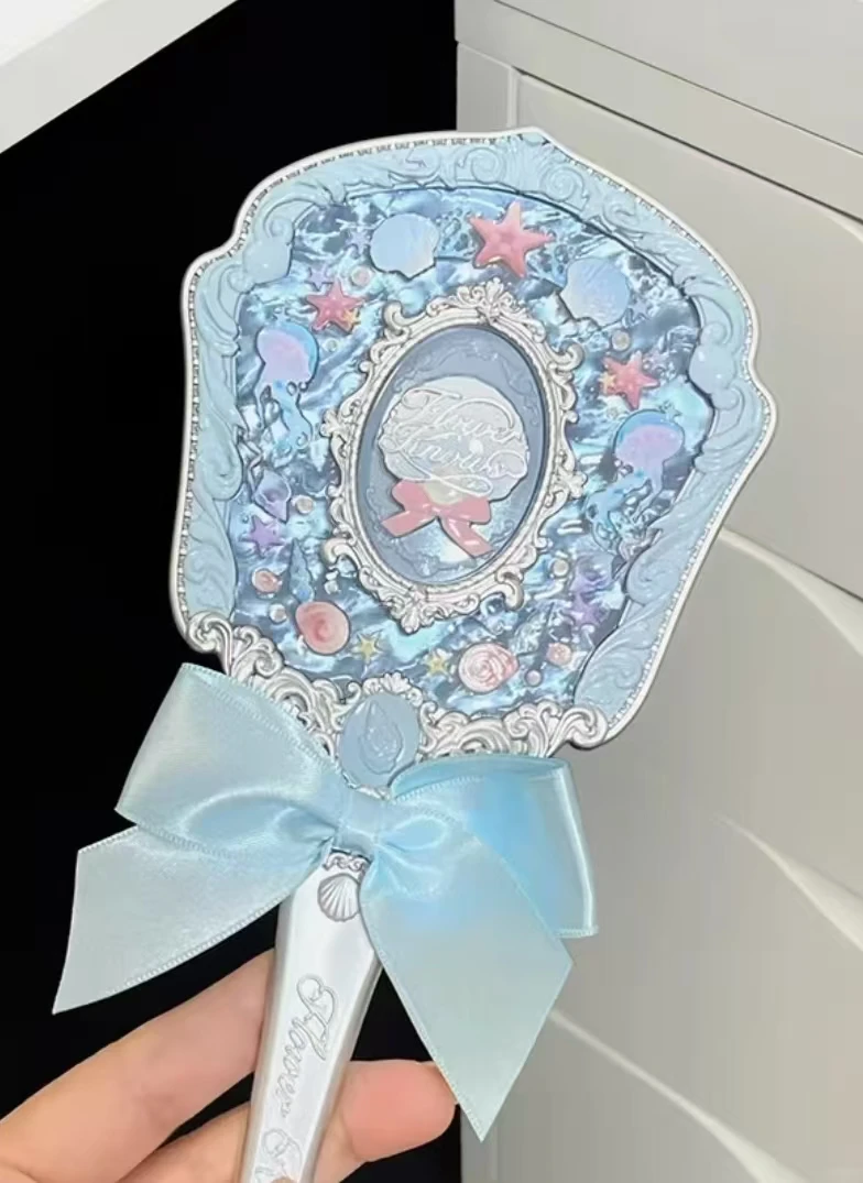 مجموعة فلاور نوز شل جوهرة مرآة محمولة باليد أدوات مكياج مدمجة محمولة #5