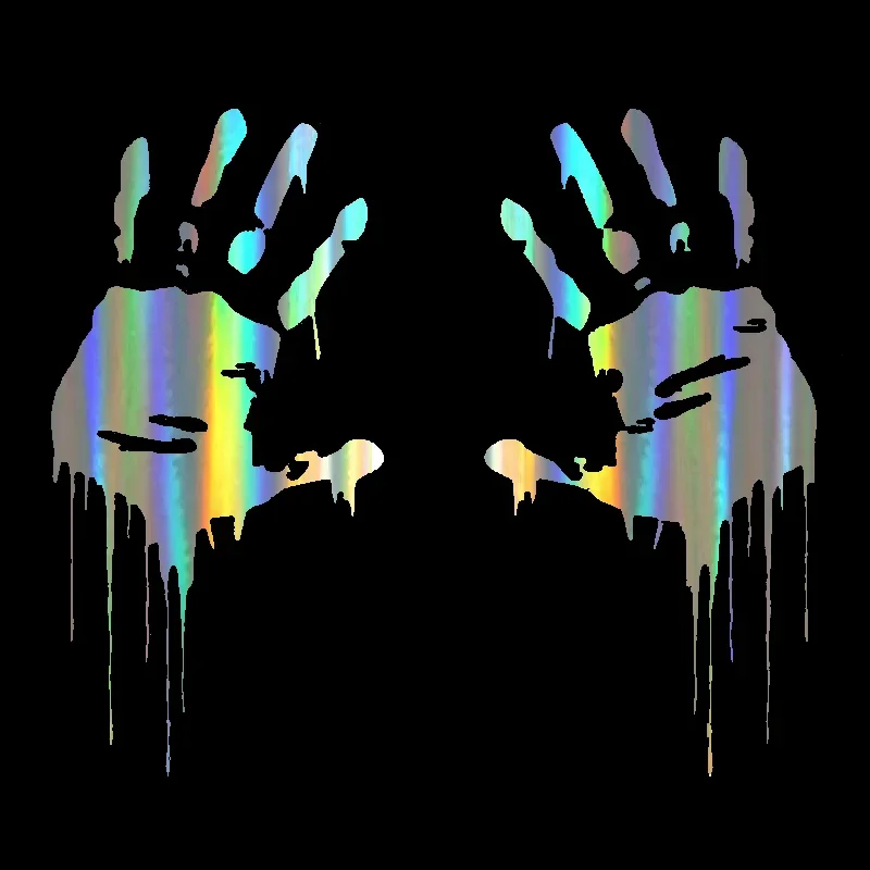 Wavehands 7.5 سنتيمتر * 15 سنتيمتر سيارة ملصق ثلاثية الأبعاد غيبوبة الدموي Hs طباعة متعة ملصق مائي مضحك ملصق فينيل على سيارة مضحك ملصق مائي #4