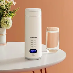 400ml Electric Hot Water Cup Portable Travel Kettle Thermos Cup Office Smart Temperature Control Teapot Automatic Keep Warm 300W