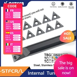 S16Q-STFCR16 S20R-STFCR16 S25S-STFCR16 S32T-STFCR16 Internal Turning Tool Holder TCMT16 Inserts Lathe Bar CNC Cutting Tools Set
