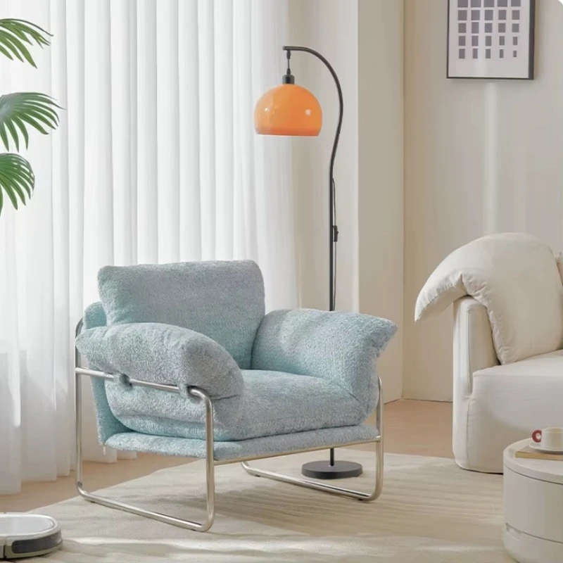 Living room casual single sofa chair retro leather material