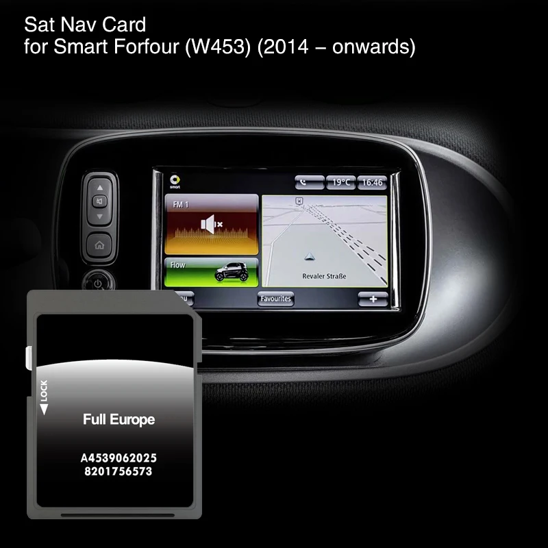 

Подходит для Smart Forfour (W453) (2014 г.) GPS-карта Покрытие SD-карты Европа Греция Нидерланды Норвегия Германия